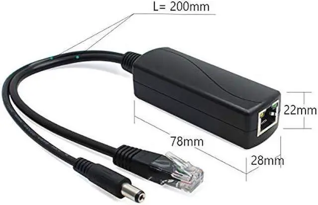 Alt view image 3 of 6 - ANVISION 2-Pack Gigabit PoE Splitter, 48V to 12V 2A Ethernet Adapter, for Security Camera, AP, Voip and More, AV-PS12-G
