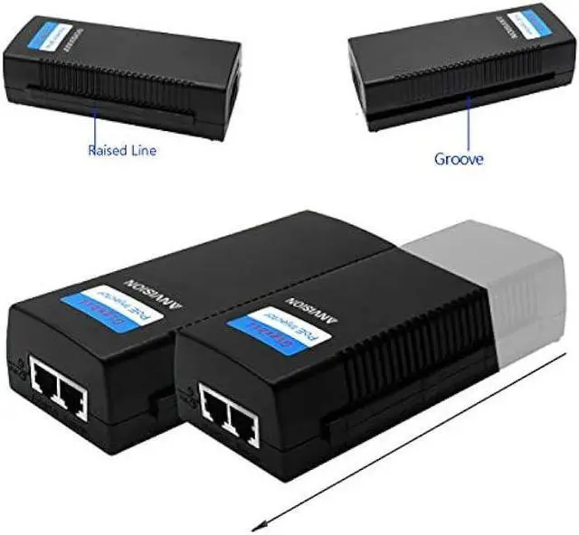 Alt view image 5 of 7 - ANVISION 48V 0.8A Gigabit PoE Power Adapter Supply Injector with AC Cord, IEEE 802.3af/at Compliant, for IP Voip Phones, Cameras, AP and More