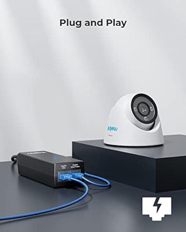 Alt view image 3 of 6 - Reolink Gigabit PoE Injector, Convert Non-PoE to PoE, Supplies PoE+ (30W) or PoE (15.4W), Distance up to 100m, Plug & Play, Suitable for Reolink PoE Cameras/Reolink Video Doorbell PoE, P030U05