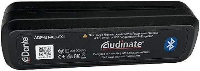 Alt view image 3 of 3 - Audinate ADP-BT-AU2X1 Dante AVIO Bluetooth IO Adapter