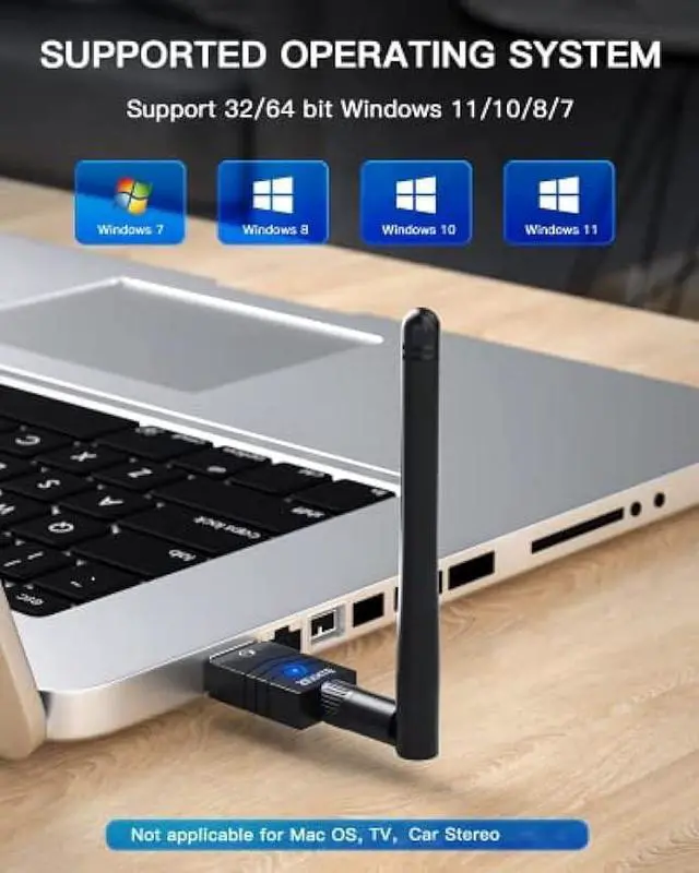 Alt view image 5 of 7 - ZEXMTE Long Range USB Bluetooth Adapter for PC 5.1 USB Bluetooth Dongle with High Gain Antenna,Class 1 Wireless Bluetooth Receiver 328FT / 100M,Bluetooth Adapter for PC Windows 11/10/8/7