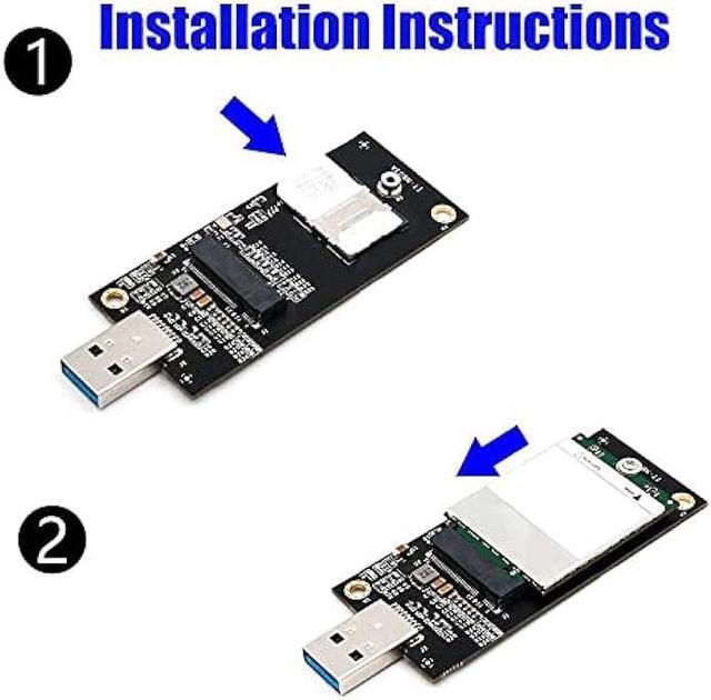 Alt view image 2 of 6 - NGFF(M.2) Key B to USB 3.0 Adapter with SIM 6pin Slot for WWAN/LTE Module