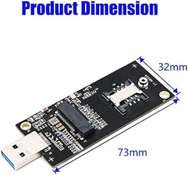 Alt view image 5 of 6 - NGFF(M.2) Key B to USB 3.0 Adapter with SIM 6pin Slot for WWAN/LTE Module
