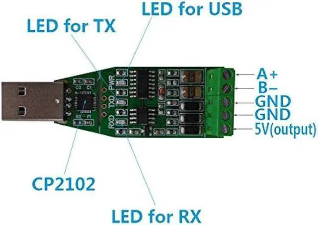 Alt view image 3 of 7 - DSD TECH SH-U10 USB to RS485 Converter with CP2102 Chip Compatible with Windows 7,8,10,Linux,Mac OS