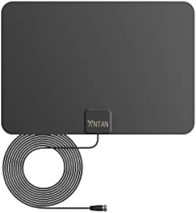 Main image of ANTAN Indoor Window HDTV Antenna 35 45 Miles Range Support 8K 4K 1080P UHF VHF view HDTV Channels with Longer 16.5ft Coaxial Cable
