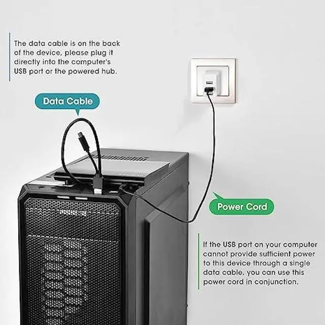Alt view image 4 of 6 - ROOFULL External CD DVD +/-RW Drive USB 3.0 & USB-C ROM Disc Player Burner Reader Writer Optical Portable with Carrying Case for Laptop Mac MacBook Pro/Air, Windows 11/10/8/7, Linux PC