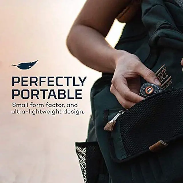 Alt view image 6 of 6 - NEBO MYCRO USB 400 LUMEN Rechargeable, Adjustable LED Headlamp & Cap, Bright Spot Light For Camping, Hiking, Caving, Fishing with Adjustable Headstrap and Cap Clip, IPX4 water resistant