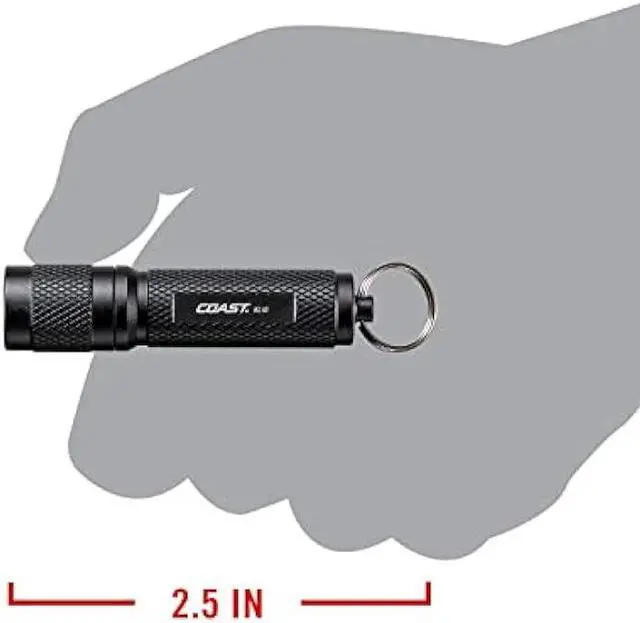 Alt view image 4 of 6 - Coast KL10 100 Lumen LED Keychain Light, Pocket Sized, Black