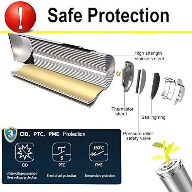 Alt view image 2 of 6 - Rechargeable Battery 3.7V 3600mAh for Streamlight X Series Flashlights 2-Pack