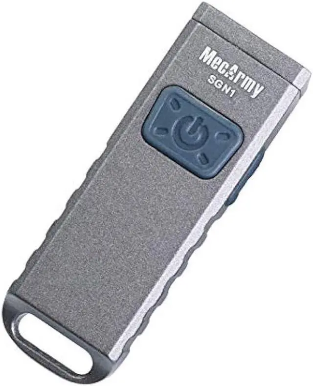 Main image of MecArmy SGN1 Mini USB Rechargeable Keychain EDC Flahlight, CREE XP-G2 S5 LED with 530 Lumens, Four Lighting Modes Plus One Strobe Zinc Alloy EDC Keychain Light for Everyday Carry (Gray)