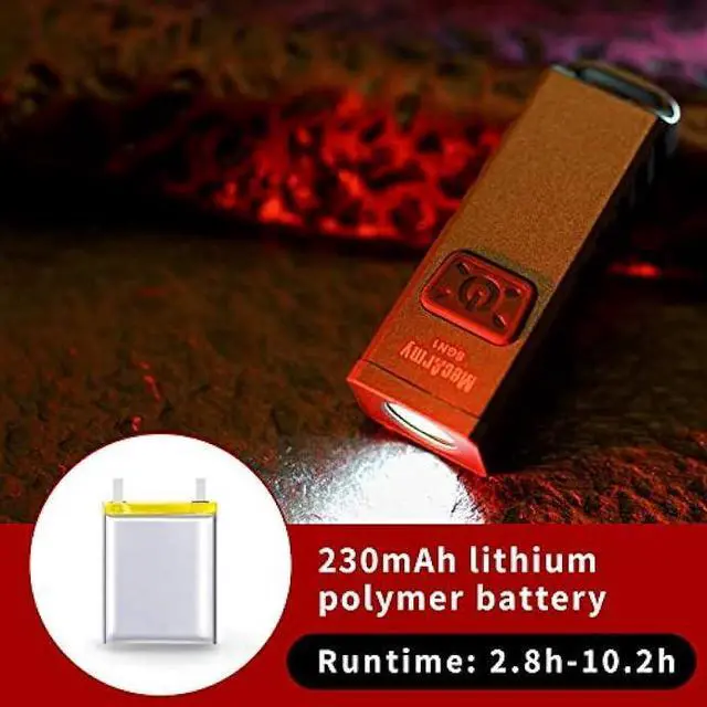 Alt view image 6 of 7 - MecArmy SGN1 Mini USB Rechargeable Keychain EDC Flahlight, CREE XP-G2 S5 LED with 530 Lumens, Four Lighting Modes Plus One Strobe Zinc Alloy EDC Keychain Light for Everyday Carry (Gray)