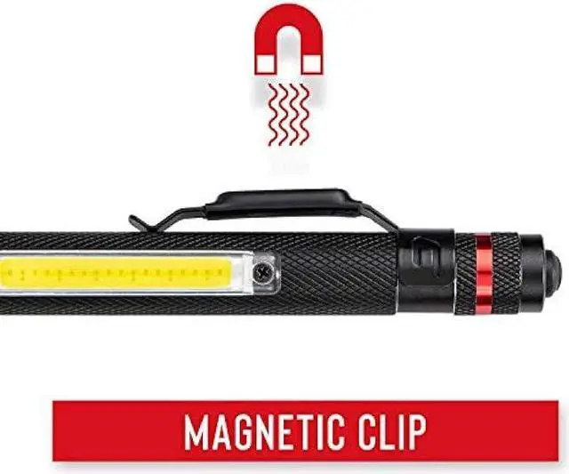 Alt view image 4 of 6 - Coast® G23 120 Lumen Alkaline Dual Power Magnetic LED Penlight with C.O.B. Area Light