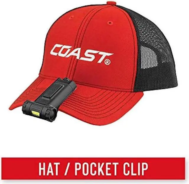 Alt view image 6 of 6 - Coast HX4 80 Lumen Dual Color (White & Red) Magnetic LED Clip Light with Beam Rotation, black