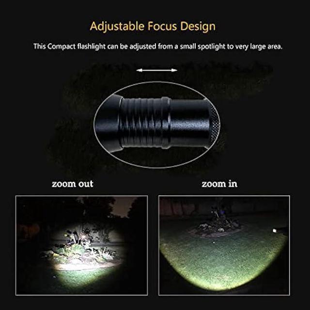 2 Pack Tactical Flashlights Torch, Military Grade 5 Modes 3000 High Lumens  Led Waterproof Handheld Flashlight for Camping Biking Hiking Outdoor Home