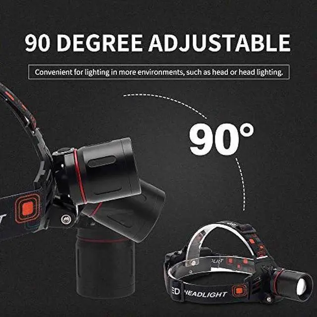 Alt view image 5 of 7 - PROFORUS Hunting Headlamp Red Light Rechargeable, 1000 Lumens Red LED Head Light Zoomable Red Light Headlamp Waterproof 3 Modes for Coon Hog Coyote Varmint Hunting, Astronomy, Stargazing