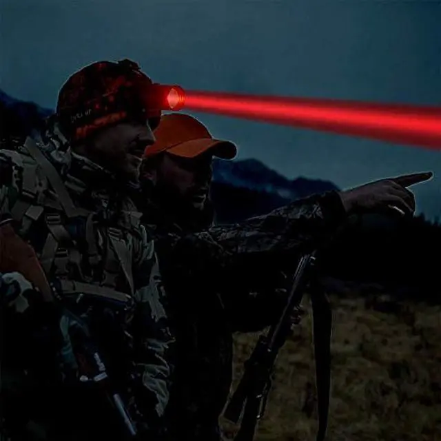 Alt view image 7 of 7 - PROFORUS Hunting Headlamp Red Light Rechargeable, 1000 Lumens Red LED Head Light Zoomable Red Light Headlamp Waterproof 3 Modes for Coon Hog Coyote Varmint Hunting, Astronomy, Stargazing