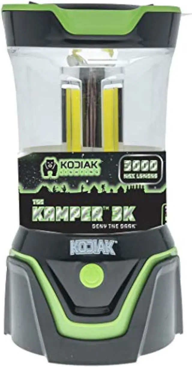 Main image of KODIAK 3000 Lumen Camping Lantern | 4 Brightness Modes | 2 Hour Run Time = 3000 Max Lumens | 360 Degree Illumination | Weather Resistant | Tough ABS with a Rubber Coated Base | Batteries Included