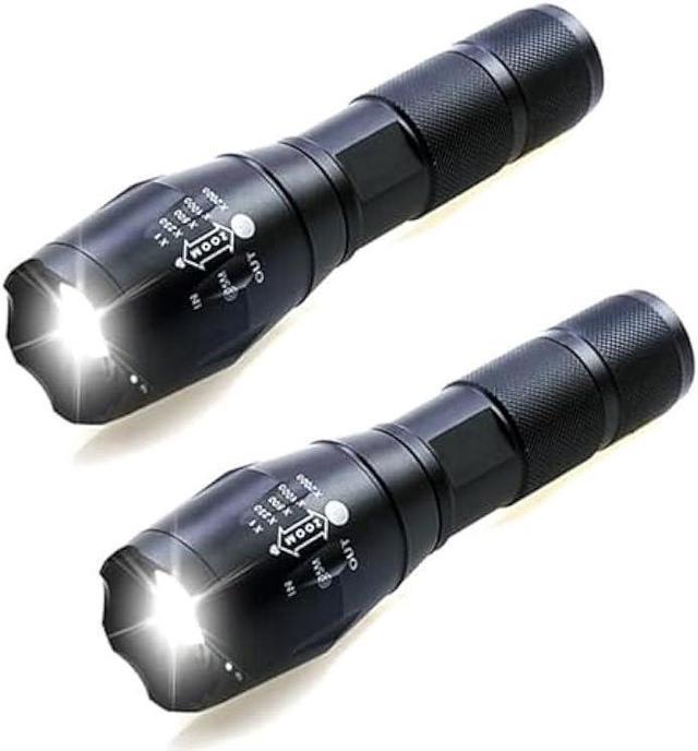 LED Tactical Flashlights High Lumens Zoomable 5 Modes Bright LED