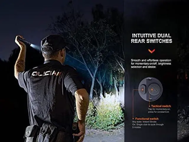 Alt view image 4 of 7 - Fenix PD36R Pro 2800 Lumen USB Rechargeable LED Tactical Flashlight with EdisonBright Charging Cable Carry case Bundle