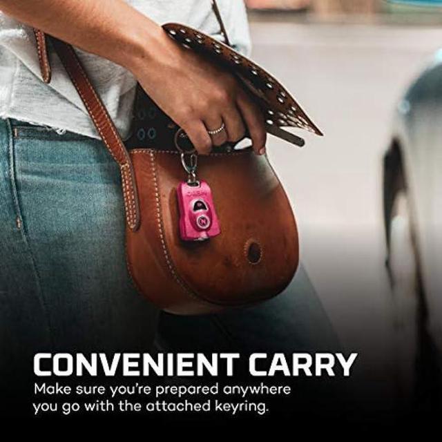 Alt view image 5 of 6 - NEBO MYPAL Rechargeable Keychain Light and Safety Alarm | Compact 400 Lumen Light with 115db Safety Alarm | Pink