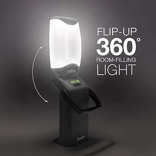 Alt view image 7 of 7 - Energizer Weatheready Folding LED Portable Lantern, Battery Powered Lantern, Water Resistant Camping Lantern and Emergency Light, Pack of 1, Black