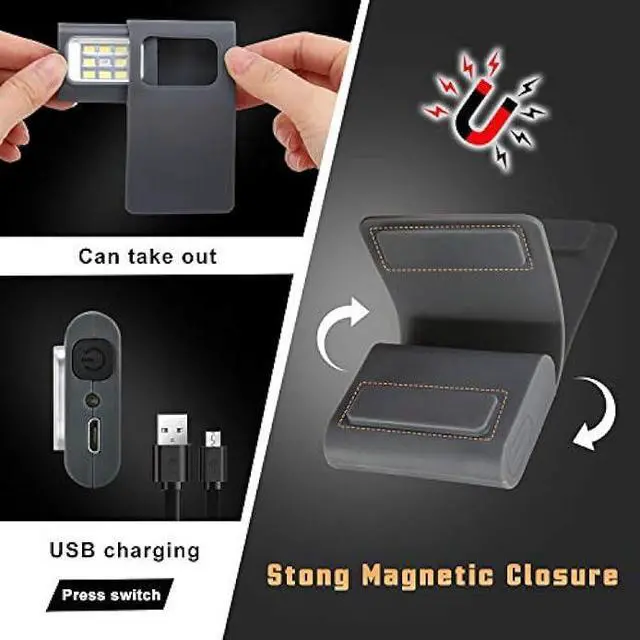 Alt view image 3 of 6 - Running Light, 2Pack Reflective Running Gear for Runners, USB Rechargeable LED Light, Clip on Running Lights with Runners and Joggers for Camping, Hiking, Running, Outdoor Adventure