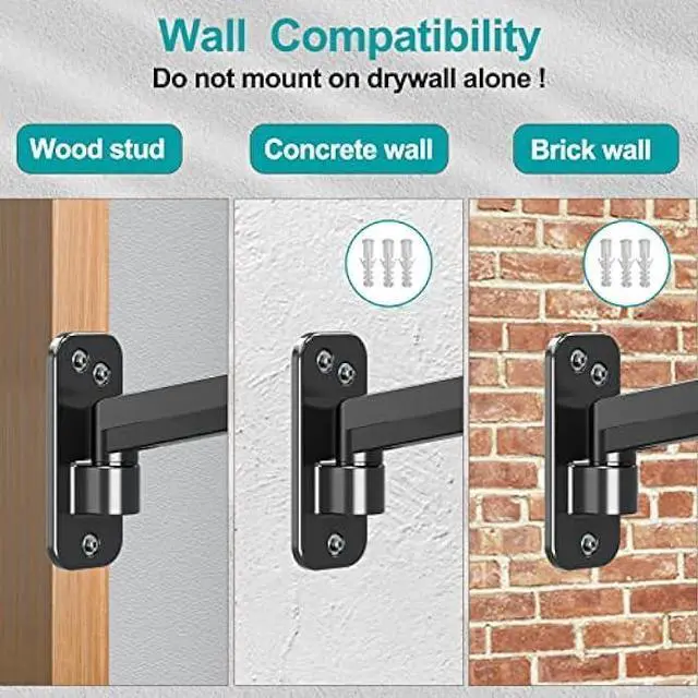 Alt view image 5 of 6 - MOUNT PRO Single Monitor Wall Mount for 13 to 32 Inch Computer Screens, Gas Spring Arm Holds Up to 17.6lbs, Full Motion Adjustable,VESA Mount 75x75, 100x100,Black