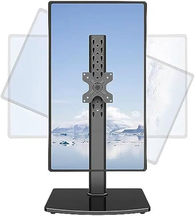 Main image of MOUNT PRO Vertical Single Monitor Stand for Max 42 Inch/26.4lbs Ultrawide Computer Screen, Freestanding Monitor Desk Stand, Monitor Mount with Swivel, Tilt, Rotation, VESA Stand 75x75/100x100
