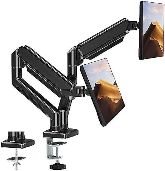 Main image of ErgoFocus Dual Monitor Mount Fits 13 to 32 Inch Computer Screen, Dual Monitor Arm Hold up to 19.8lbs Each, Full Motion Monitor Desk Mounts for 2 Monitors, Gas Spring Monitor Stand, VESA Mount
