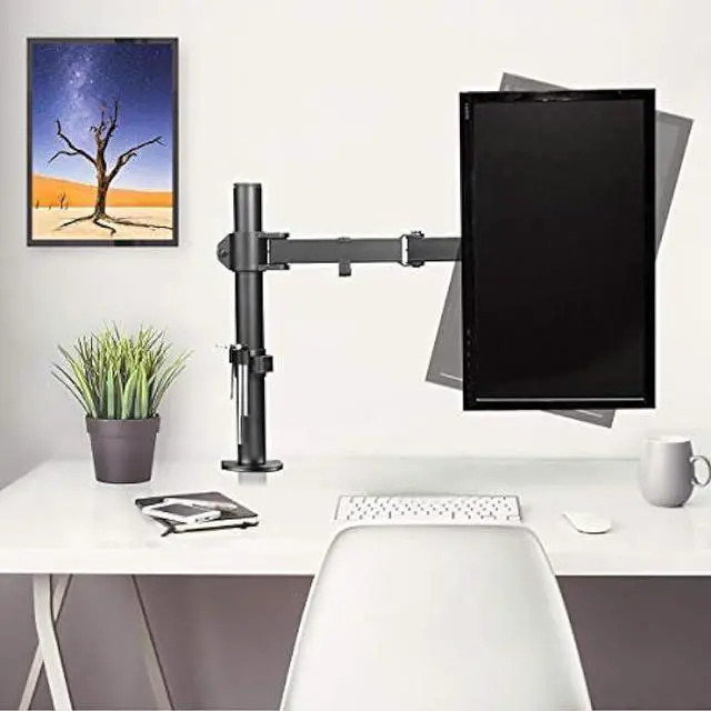 Alt view image 6 of 6 - Suptek Single LED LCD Monitor Desk Mount Heavy Duty Fully Adjustable Stand for 1 / One Screen up to 27 inch