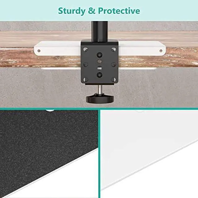 Alt view image 6 of 7 - WALI Computer Monitor Arm Clamp, C Bracket Clamp, Steel Reinforcement, for Most Monitor Mount Stand Grommet C Clamp Installation (CGRP-W), White