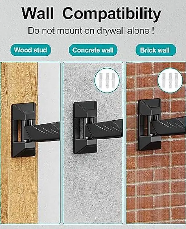 Alt view image 7 of 7 - MOUNT PRO Dual Monitor Wall Mount for 2 Computer Screen up to 32 Inch, Gas Spring Double Monitor Arm Holds Up to 17.6lbs Each, Full Motion Adjustable Wall Monitor Mount, VESA Mount 75x75/100x100