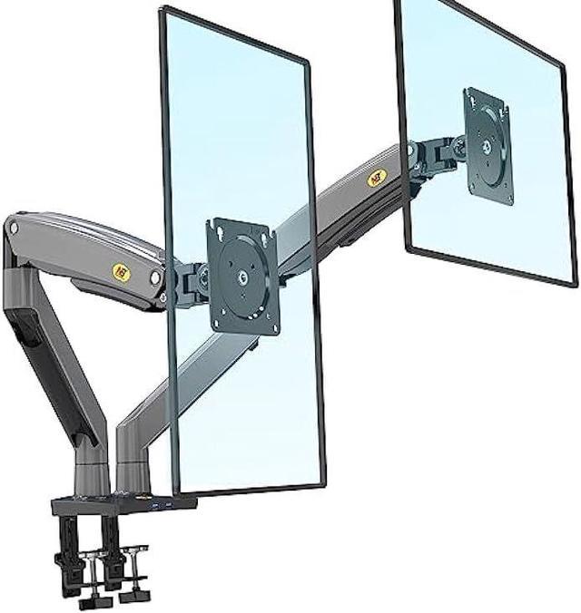 North Bayou Desk Adjustable Dual Mount Full Motion Swivel Monitor Arms,  White, 1 Piece - Kroger