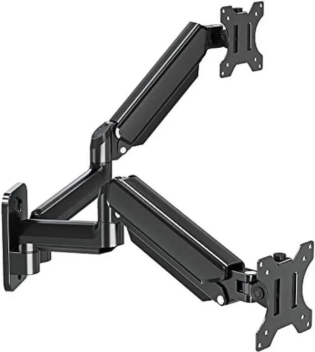 Main image of ErgoFocus Dual Monitor Wall Mount for 13 to 32 Inch Computer Screens, Monitor Mounts for 2 Monitors Holds Up to 19.8lbs Each,Full Motion Gas Spring Monitor Arm with VESA 75x75/100x100