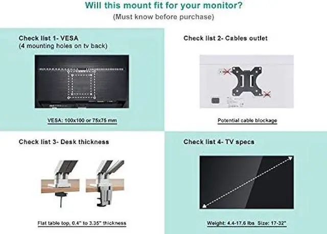 Alt view image 5 of 6 - EleTab Dual Arm Monitor Stand - Height Adjustable Desk Monitor Mount Fits for 2 Computer Screens 17 to 32 inches - Each Arm Holds up to 17.6 lbs