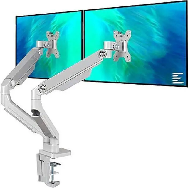 Main image of EleTab Dual Arm Monitor Stand - Height Adjustable Desk Monitor Mount Fits for 2 Computer Screens 17 to 32 inches - Each Arm Holds up to 17.6 lbs