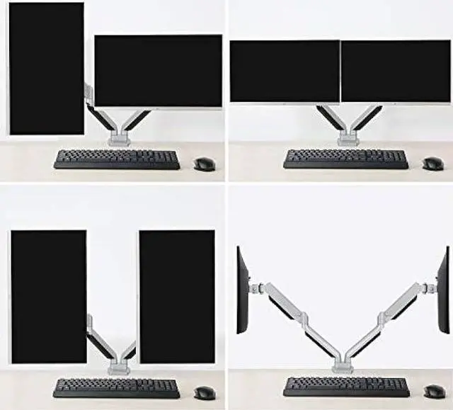Alt view image 5 of 5 - MOUNTUP Dual Monitor Desk Mount, Die-Cast Aluminum Fully Adjustable Double Monitor Arm with Gas Spring, Computer Monitor Stand Fits 2 Screen 17 to 32 inch - Each Arm Holds 3.3-17.6LBS, MU0024