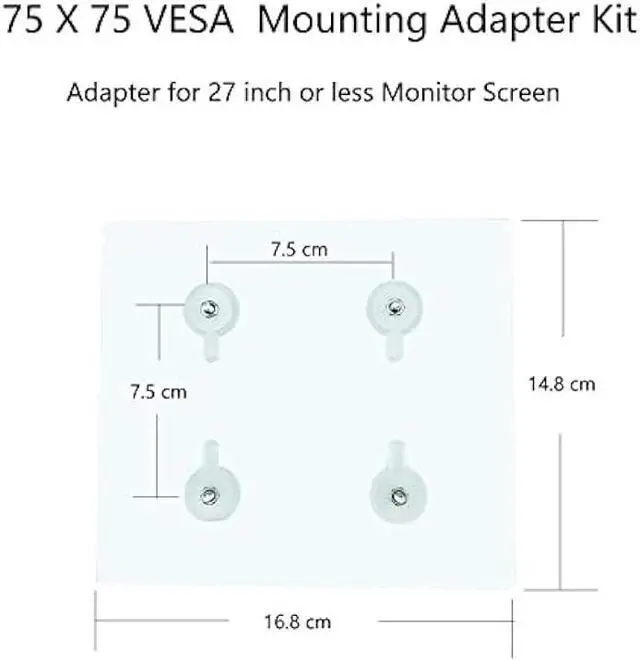 Alt view image 3 of 5 - NOBER VESA Mount Adapter Bracket Kit Non-VESA Mounting Universal for 75 VESA Monitor Arm Compatible