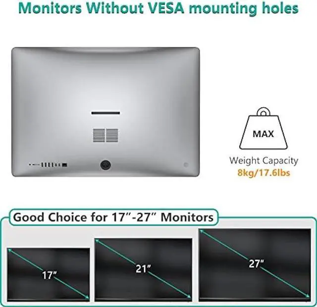 Alt view image 2 of 7 - WALI Mount Bracket Adapter Monitor Arm Mounting Kit for Screen 13 to 27 inch, Mounting Holes 75mm and 100mm (UVVEP)