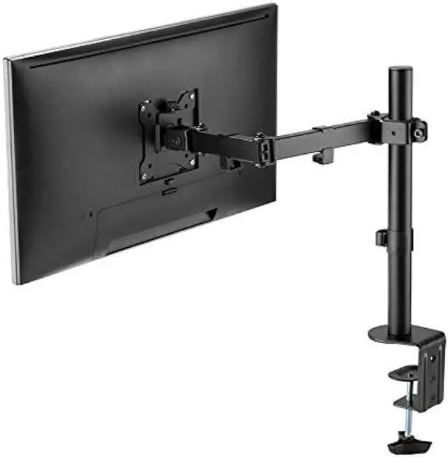 Alt view image 7 of 7 - Amer Single LCD Monitor Desk Mount Stand Fully Adjustable/Tilt/Articulating for 1 Screen up to 32 (EZCLAMP), 1 Monitor (up to 32) Desk Clamp