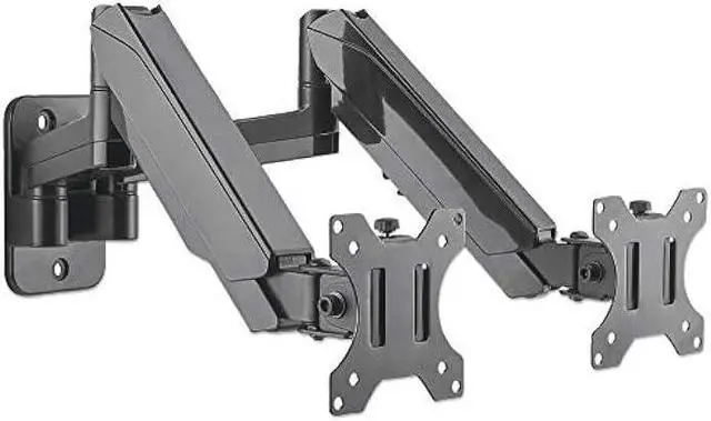 Alt view image 2 of 6 - Universal Gas Spring Dual Monitor Wall Mount Two Gas-Spring Jointed Arms, Supports Two 17 to 32 TV Or Monitors up to 8 Kg (17.64 Lbs.) Model Number 461627