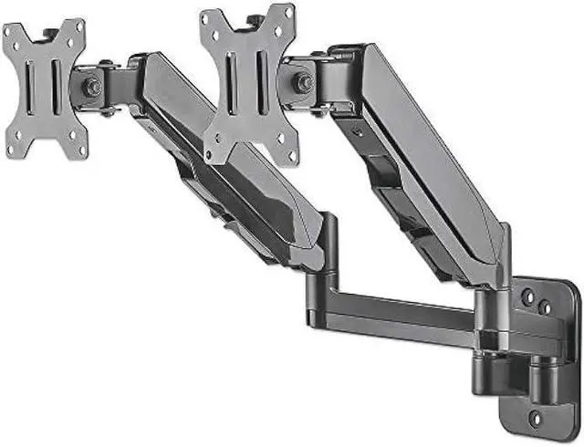 Alt view image 3 of 6 - Universal Gas Spring Dual Monitor Wall Mount Two Gas-Spring Jointed Arms, Supports Two 17 to 32 TV Or Monitors up to 8 Kg (17.64 Lbs.) Model Number 461627