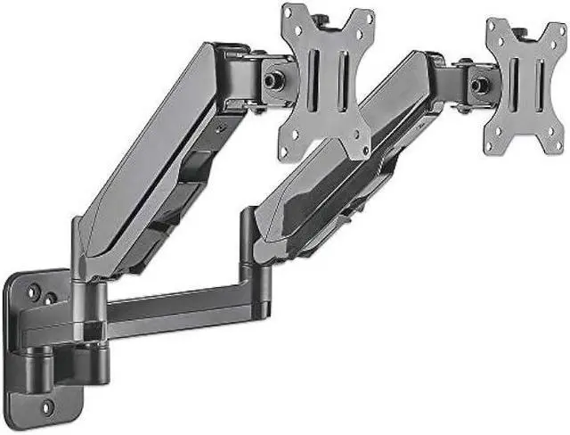 Alt view image 4 of 6 - Universal Gas Spring Dual Monitor Wall Mount Two Gas-Spring Jointed Arms, Supports Two 17 to 32 TV Or Monitors up to 8 Kg (17.64 Lbs.) Model Number 461627
