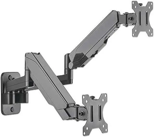 Alt view image 5 of 6 - Universal Gas Spring Dual Monitor Wall Mount Two Gas-Spring Jointed Arms, Supports Two 17 to 32 TV Or Monitors up to 8 Kg (17.64 Lbs.) Model Number 461627