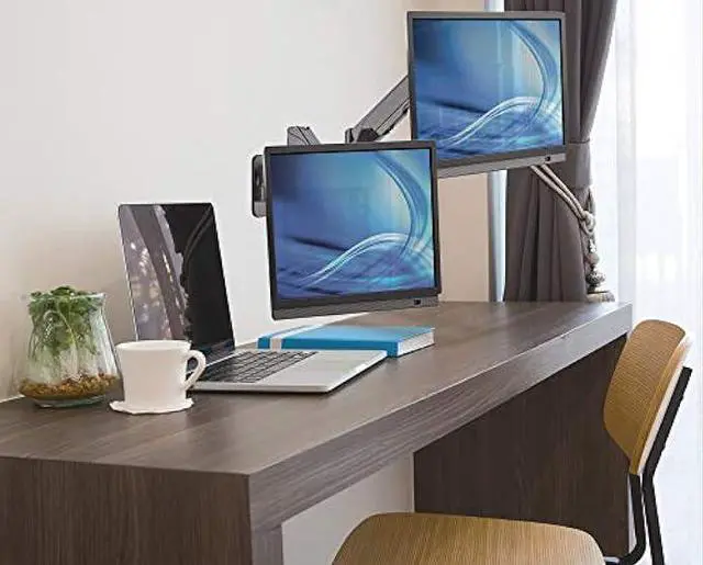 Alt view image 6 of 6 - Universal Gas Spring Dual Monitor Wall Mount Two Gas-Spring Jointed Arms, Supports Two 17 to 32 TV Or Monitors up to 8 Kg (17.64 Lbs.) Model Number 461627
