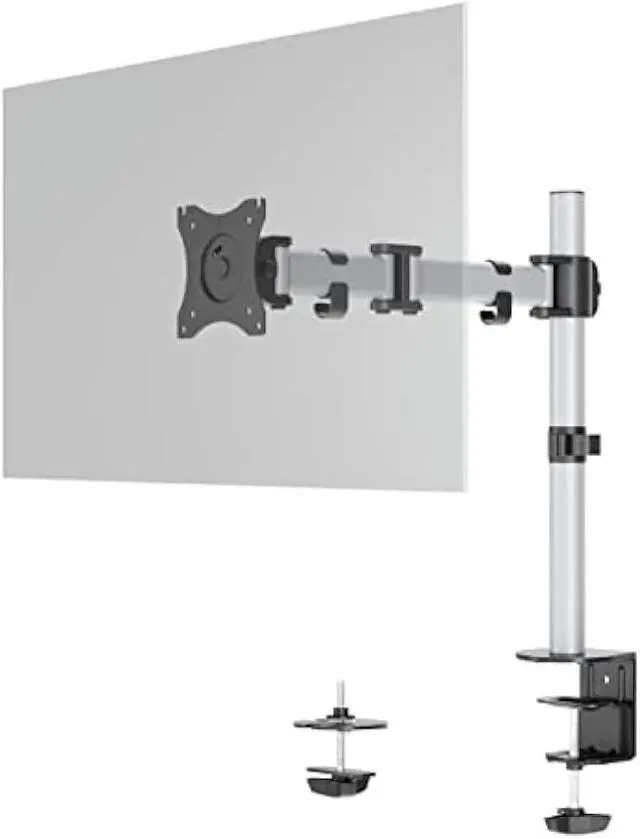 Main image of Durable Monitor Mount Select for 1 Screen - Monitor Stand with Clamp for Desks - VESA 75/100 - for 21-27 Inch Screens - Ergonomic, Height Adjustable, Rotate & Tilt - Securely Holds Screens Upto 8KG
