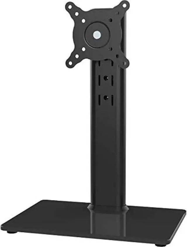 Main image of Single LCD Computer Monitor Free-Standing Desk Stand Mount Riser for 13 inch to 32 inch Screen with Swivel, Height Adjustable, Rotation, Vesa Base Stand Holds One (1) Screen up to 77Lbs(HT05B-001))