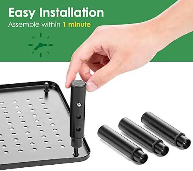 Alt view image 7 of 7 - 2 Pack Desktop Riser, 3 Height Adjustable Monitor Stands for 2 Monitors, PC, Computer, Printer, iMac, Desktop Monitor Stand with Ventilated Platform for Airflow by DOLALIKE