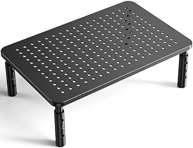 Main image of LORYERGO Monitor Stand, Monitor Riser 3 Height Adjustable, Laptop Stand Desk With Metal Vented Platform, Computer Stand for Printer, Laptop, PC Tower, Laptop Stand for Office & Home