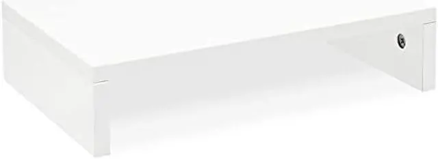 Main image of TEAMIX 14.2 inch White Monitor Stand Riser, Wood Monitor Riser with Storage for Desk Small Monitor Stand TV/Screen/PC/Laptop Riser Computer Stand Desktop Shelf (White-14.2 inch)